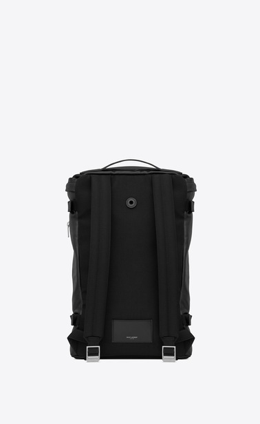 SAINT LAURENT Buckle Backpacks Man RIVINGTON RACE backpack in black leather b_V4